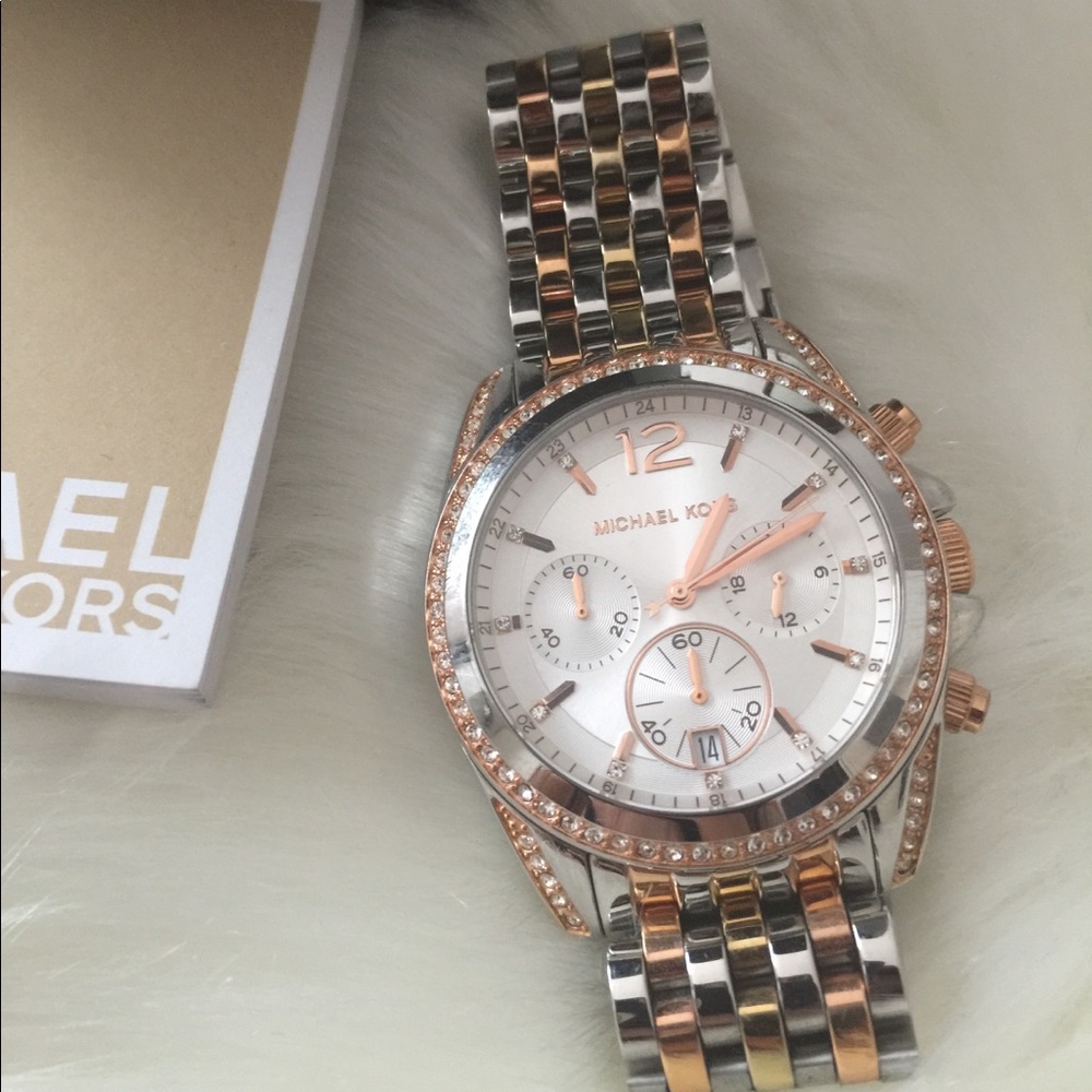 AUTHENTIC WOMEN MICHAEL KORS WATCH TRICOLOR